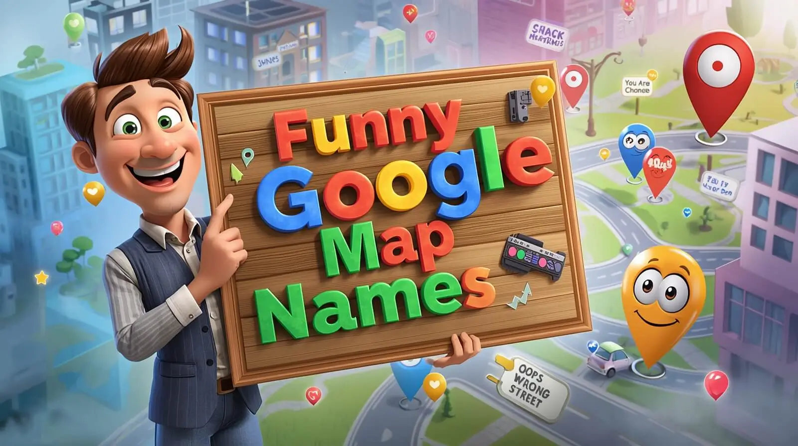 funny google map names