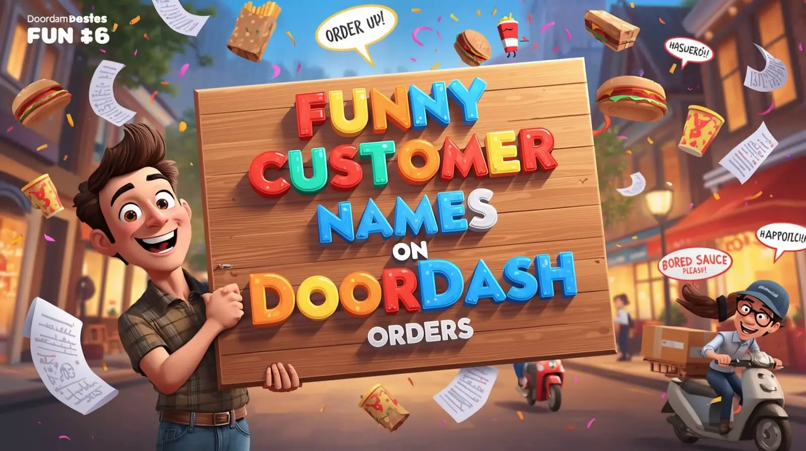 Funny customer names on DoorDash orders
