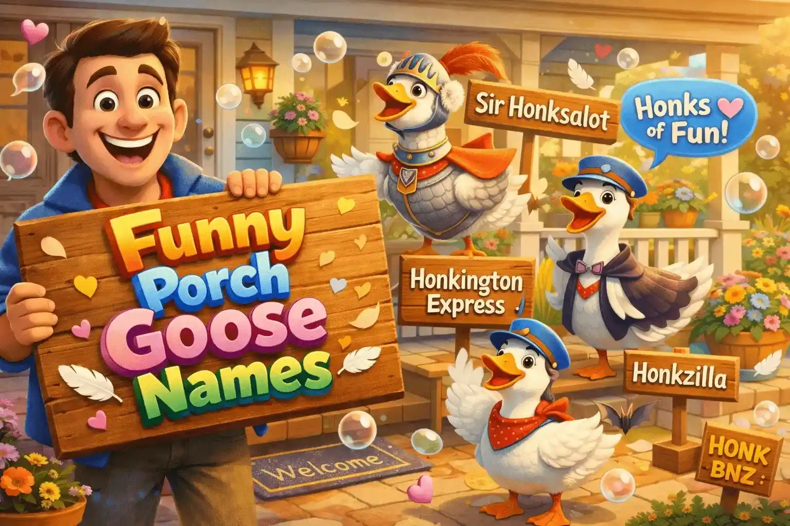 funny porch goose names