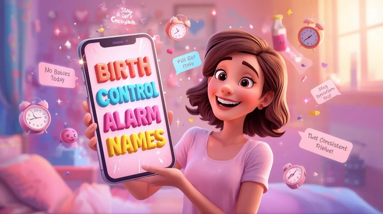 birth control alarm names