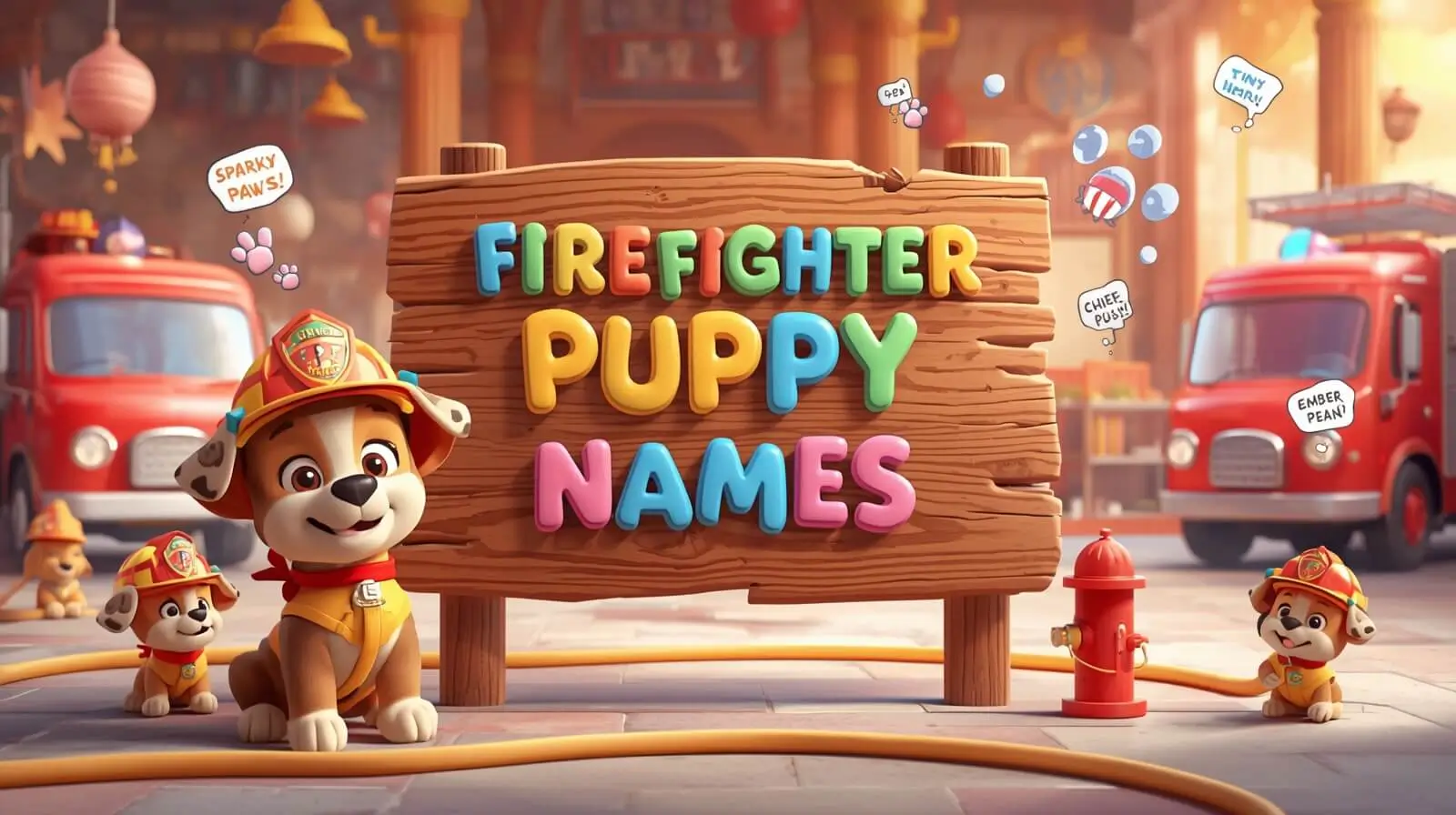 firefighter puppy names