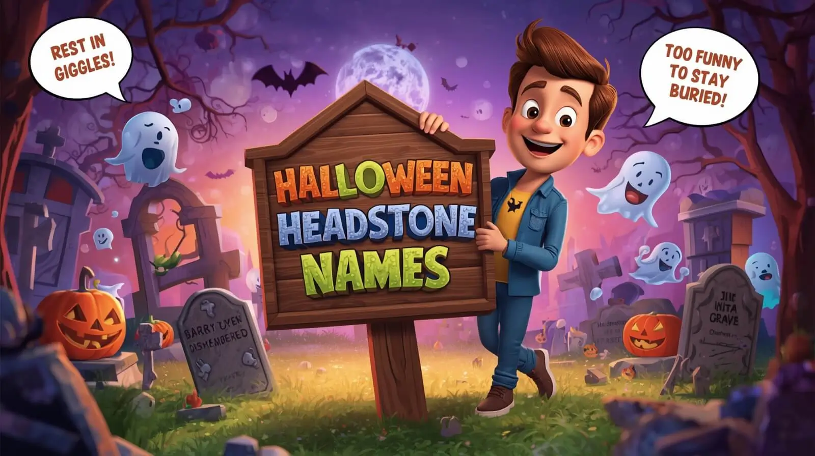 halloween headstone names