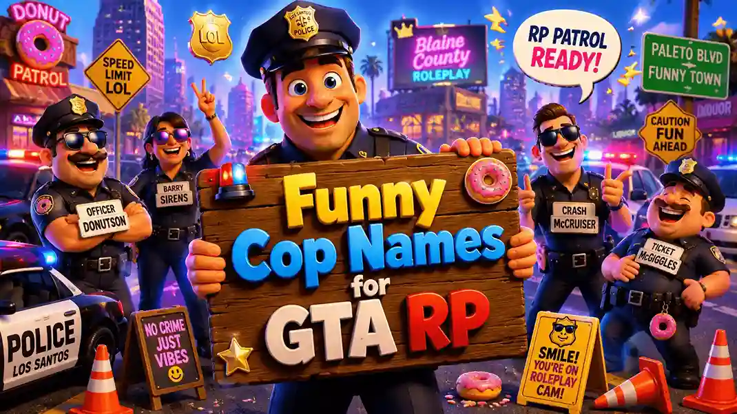 funny cop names for gta rp