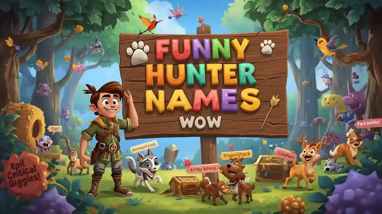 funny hunter names wow