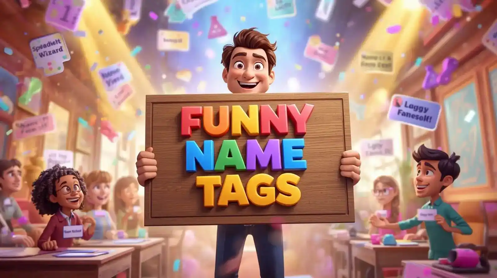 funny name tags