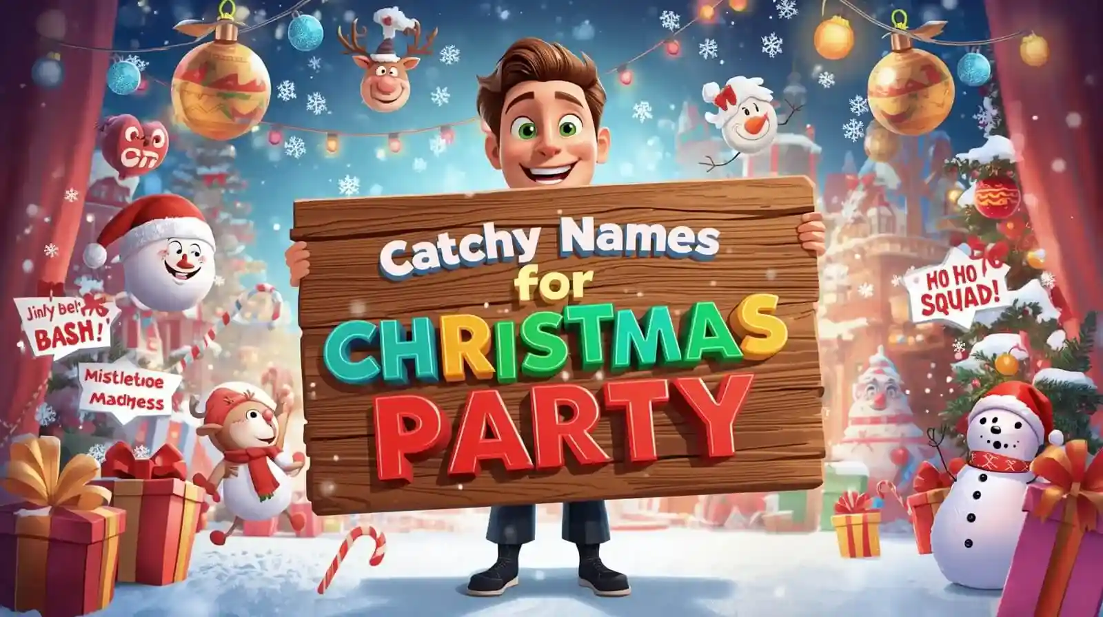 catchy names for christmas party