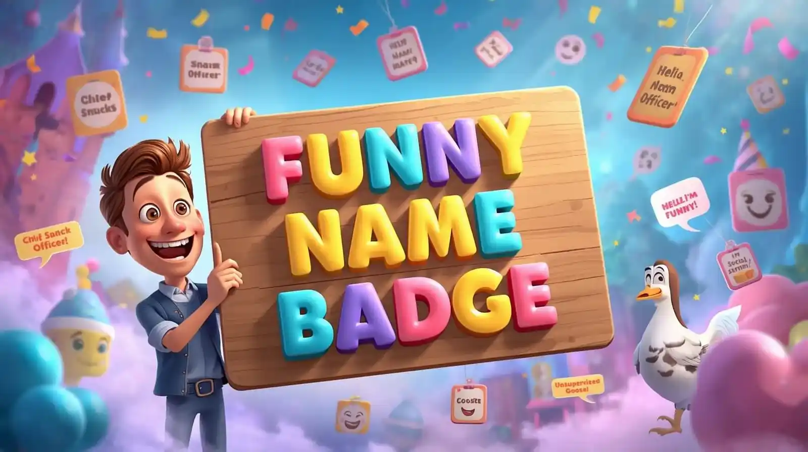 funny name badge