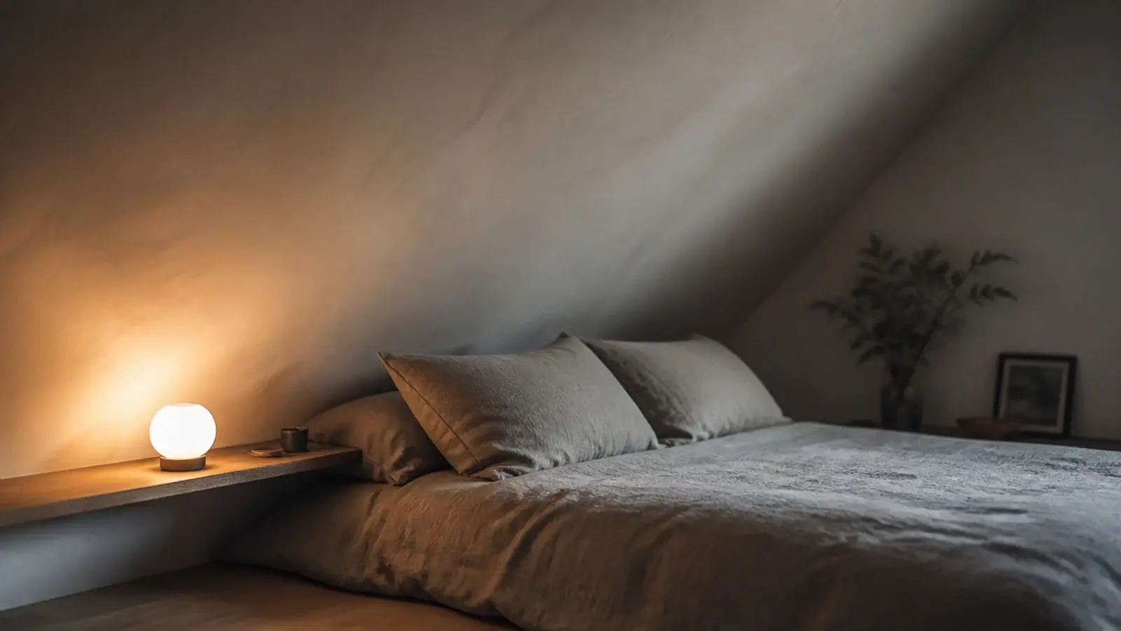 attic bedroom ideas angled ceilings suit with a bed set beneath a painted pitch
