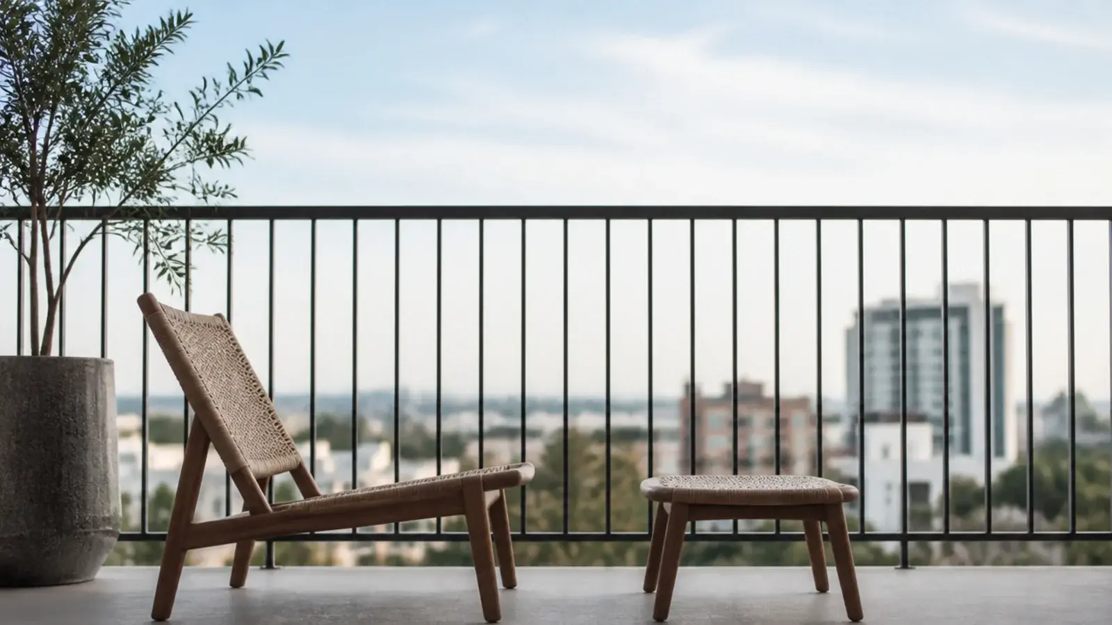 low balcony seating positioned well below the top of the railing