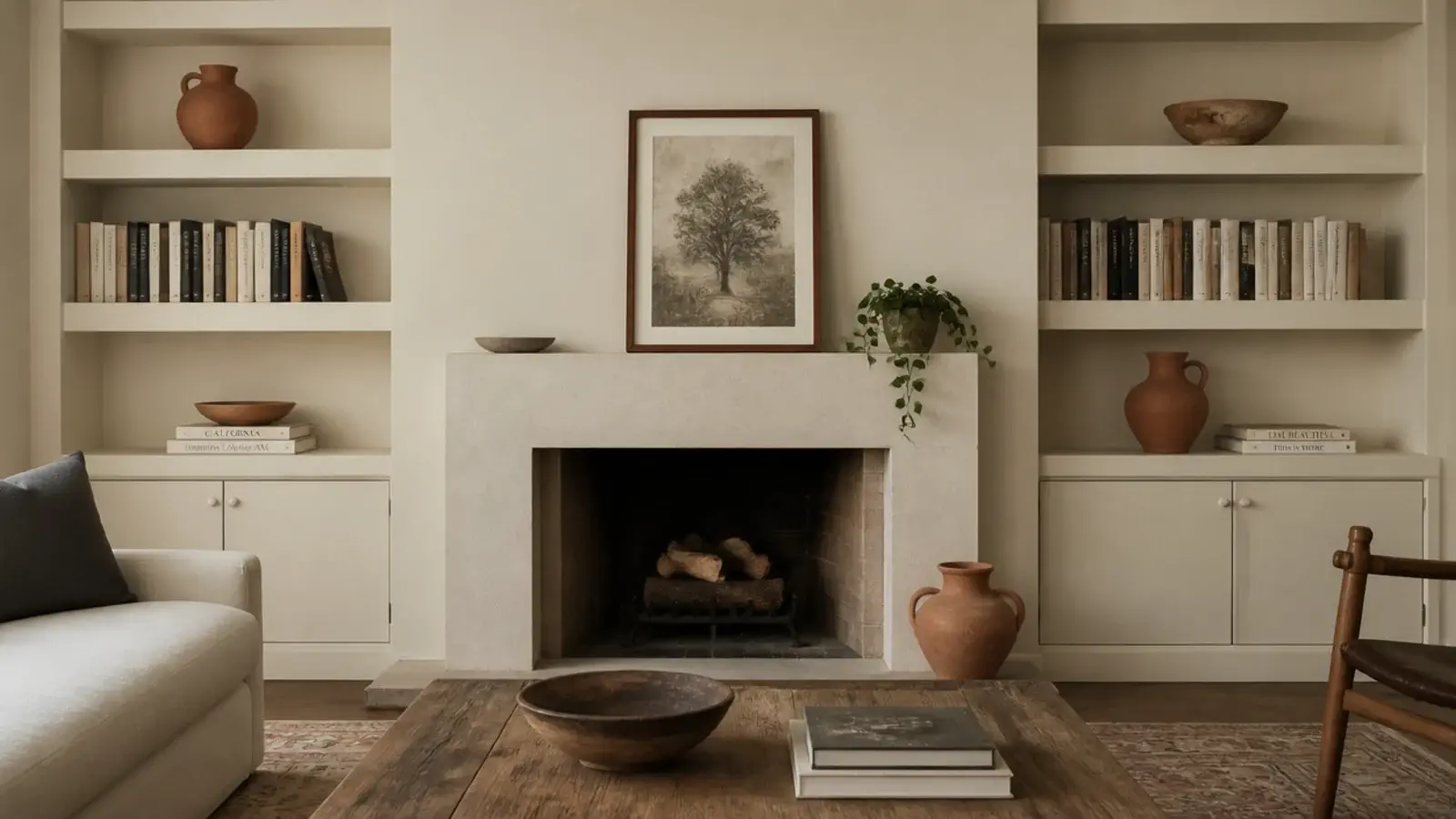 Living Room Built-In Shelves — cozy decorating ideas from Name Chuckle