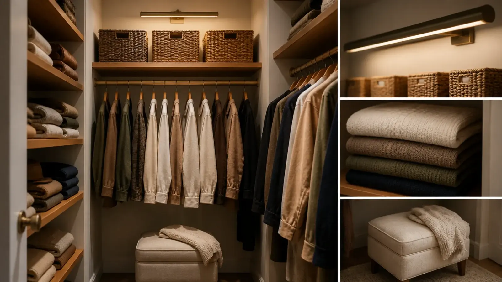 Small Walk-In Closet Ideas — cozy decorating ideas from Name Chuckle