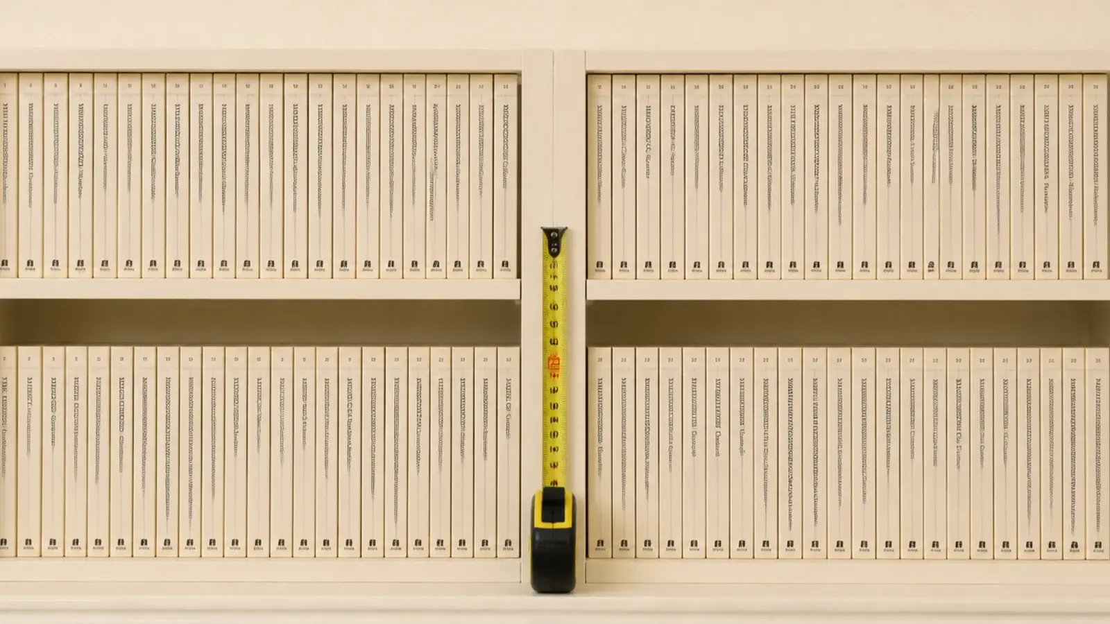 dedicated paperback shelf set at ten inches of clear height