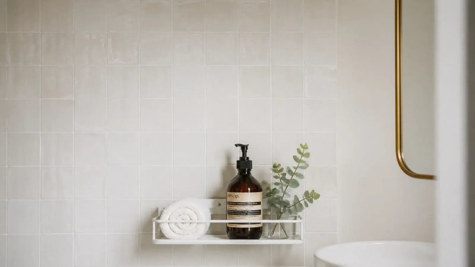 vertical renter friendly bathroom corner shelf image with no drill mounting