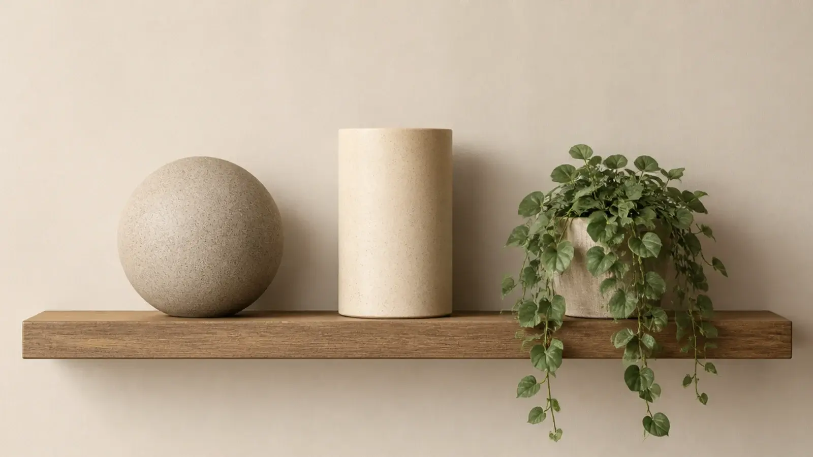 round straight and soft shaped objects arranged together on a shelf