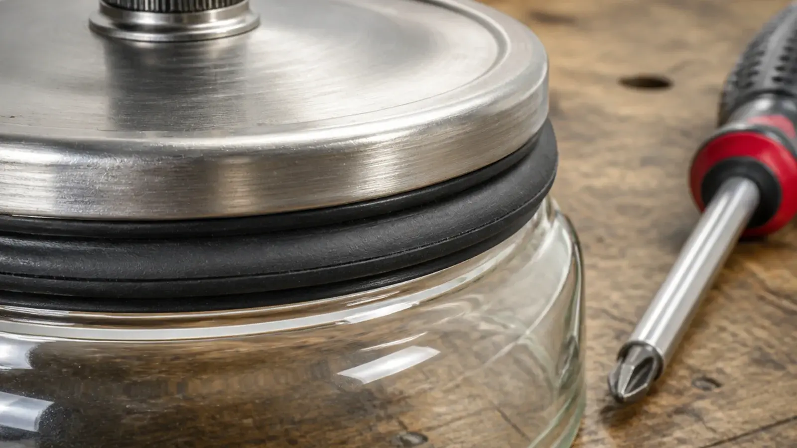 rubber sealing gasket visible where a shade meets its cap