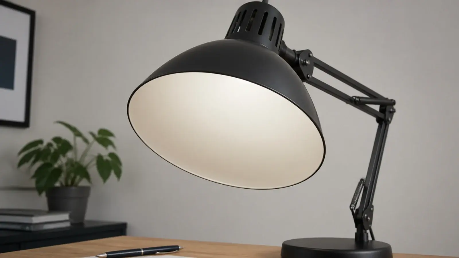 matte white shade interior spreading light without hard glare