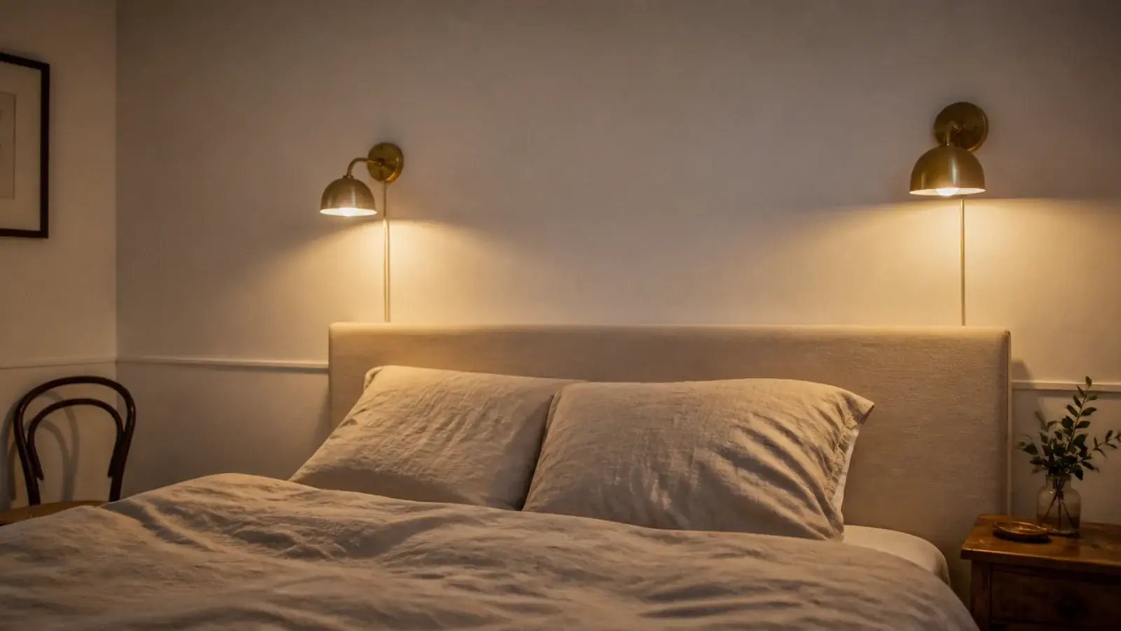 plug in wall hanging lights lighting a rented bedroom without drilling