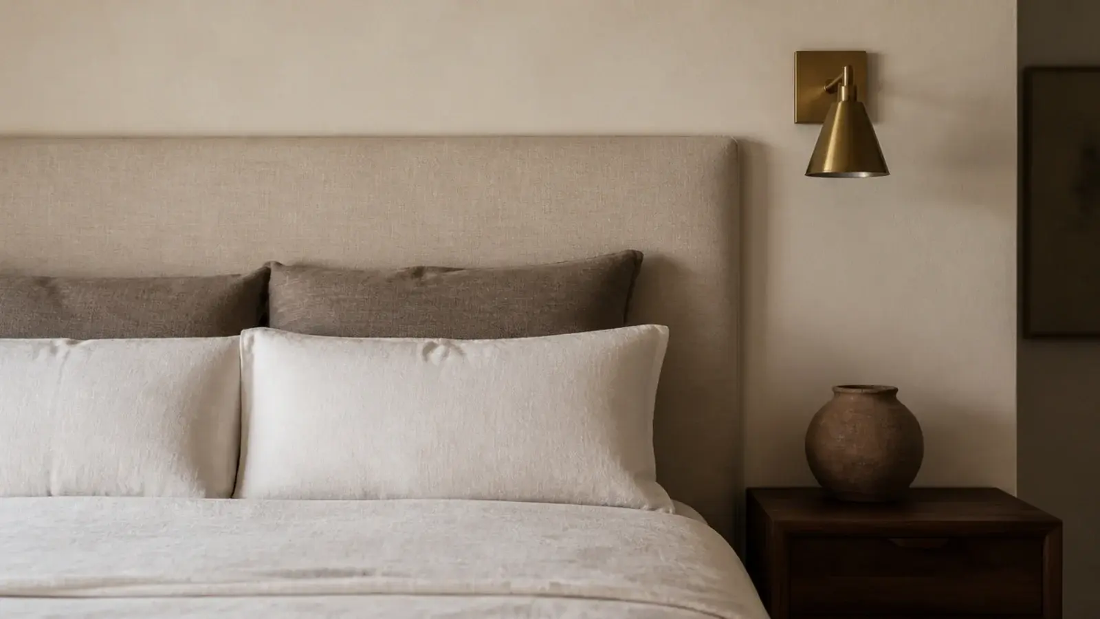 calm finished bed wall showing the lessons from twenty makeovers