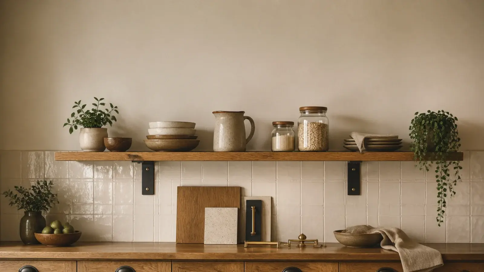 vertical buying guide image of kitchen shelf brackets boards and hardware