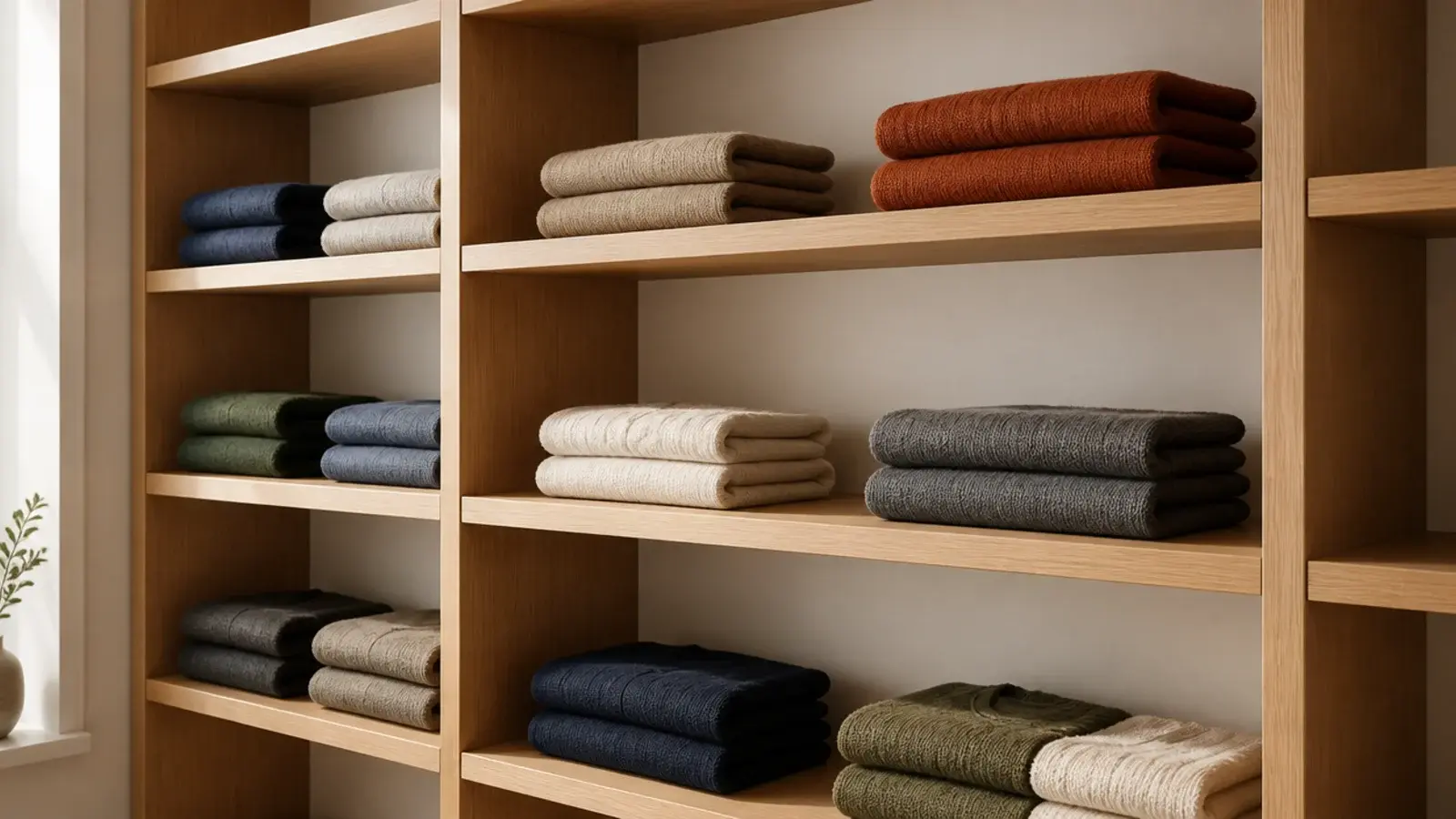 shallow reworked closet shelves with nothing hidden at the back