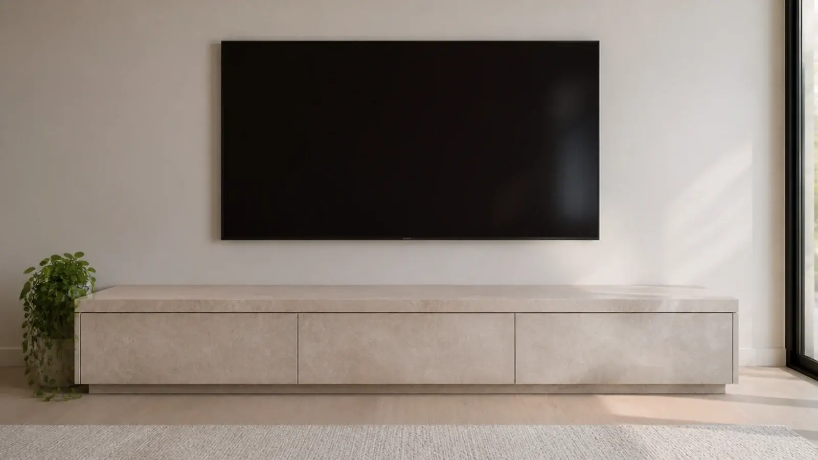 bare media unit top with a dark screen and nothing else displayed