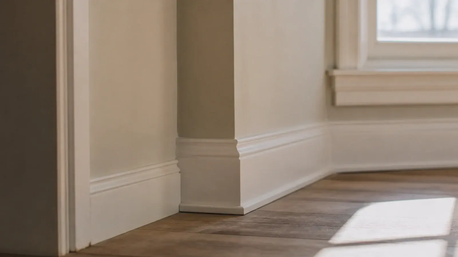 narrower part width molding box sitting at the end of a run