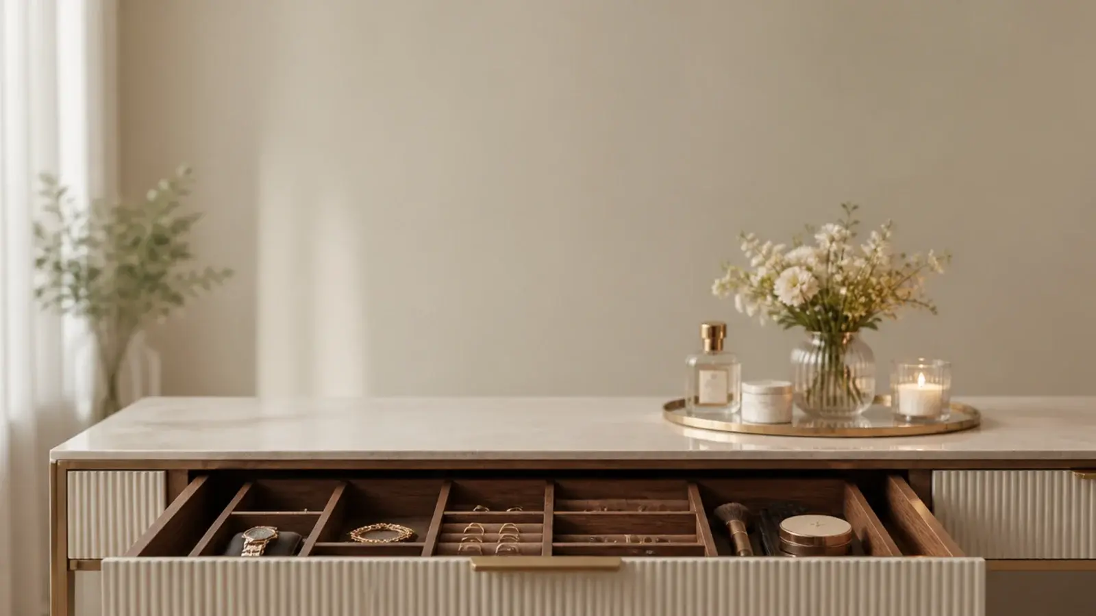 vertical step by step guide to diy vanity organization and drawer inserts