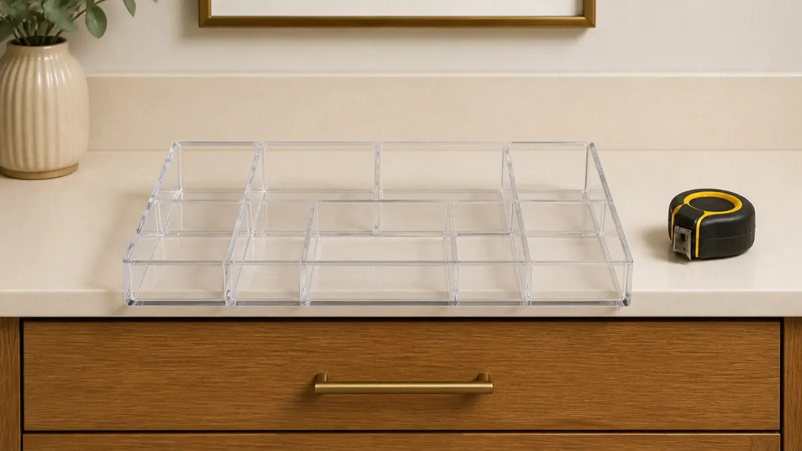 drawer insert set that will not fit resting on top of a closed drawer