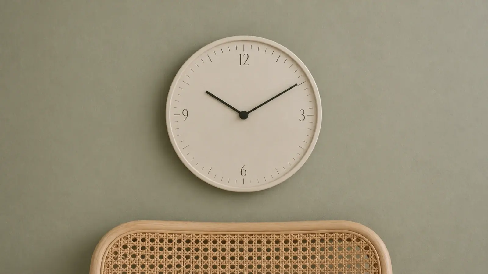 clock face carrying only four numerals at the quarter points