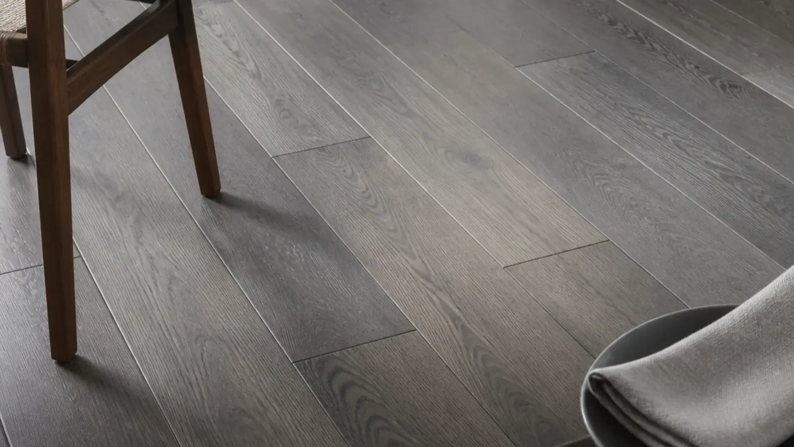 reactive stained oak with cloudy grey tone varying board to board