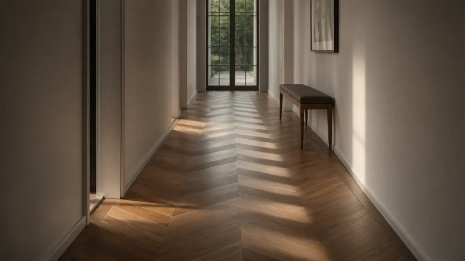 steeper sixty degree chevron making a narrow elongated zigzag pattern