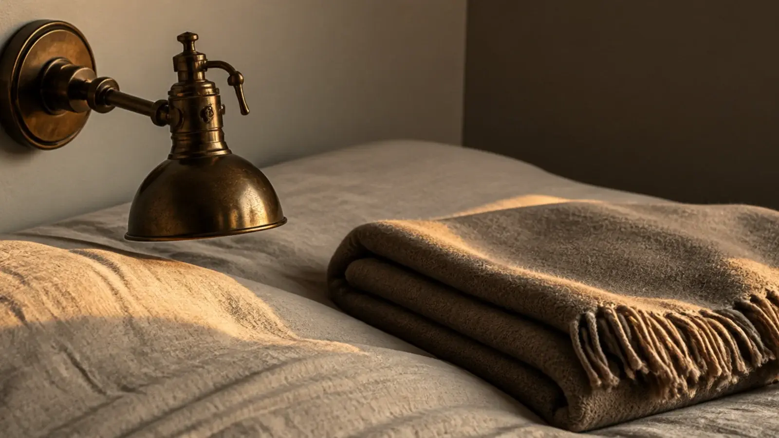 single luxurious detail styled in a calm loft master bedroom