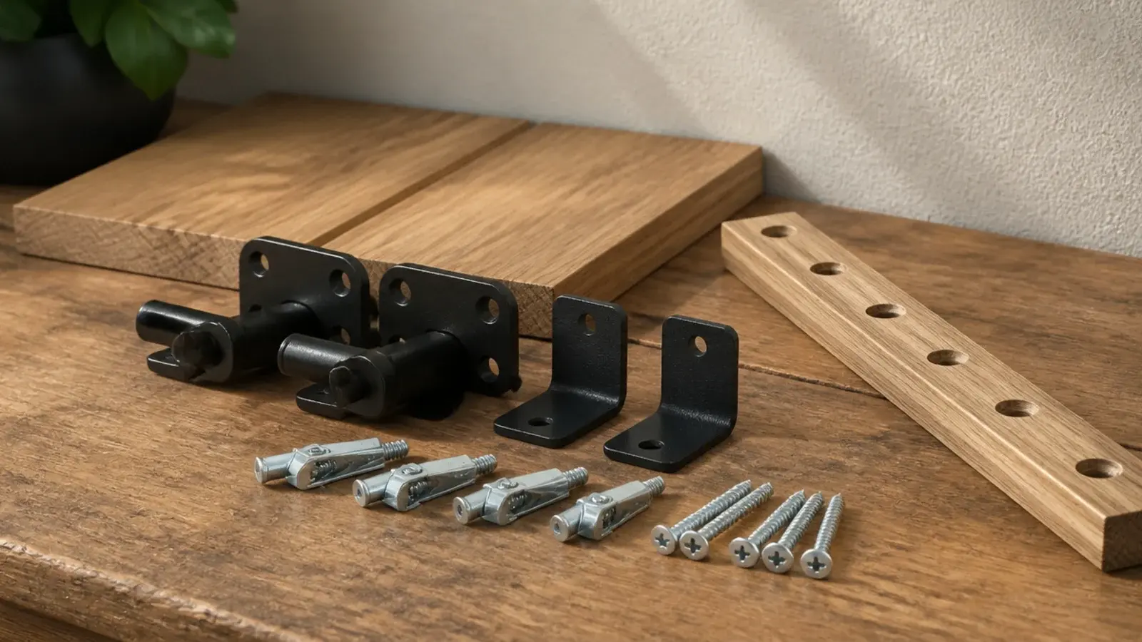 range of the best floating shelf brackets in steel black and brass finishes