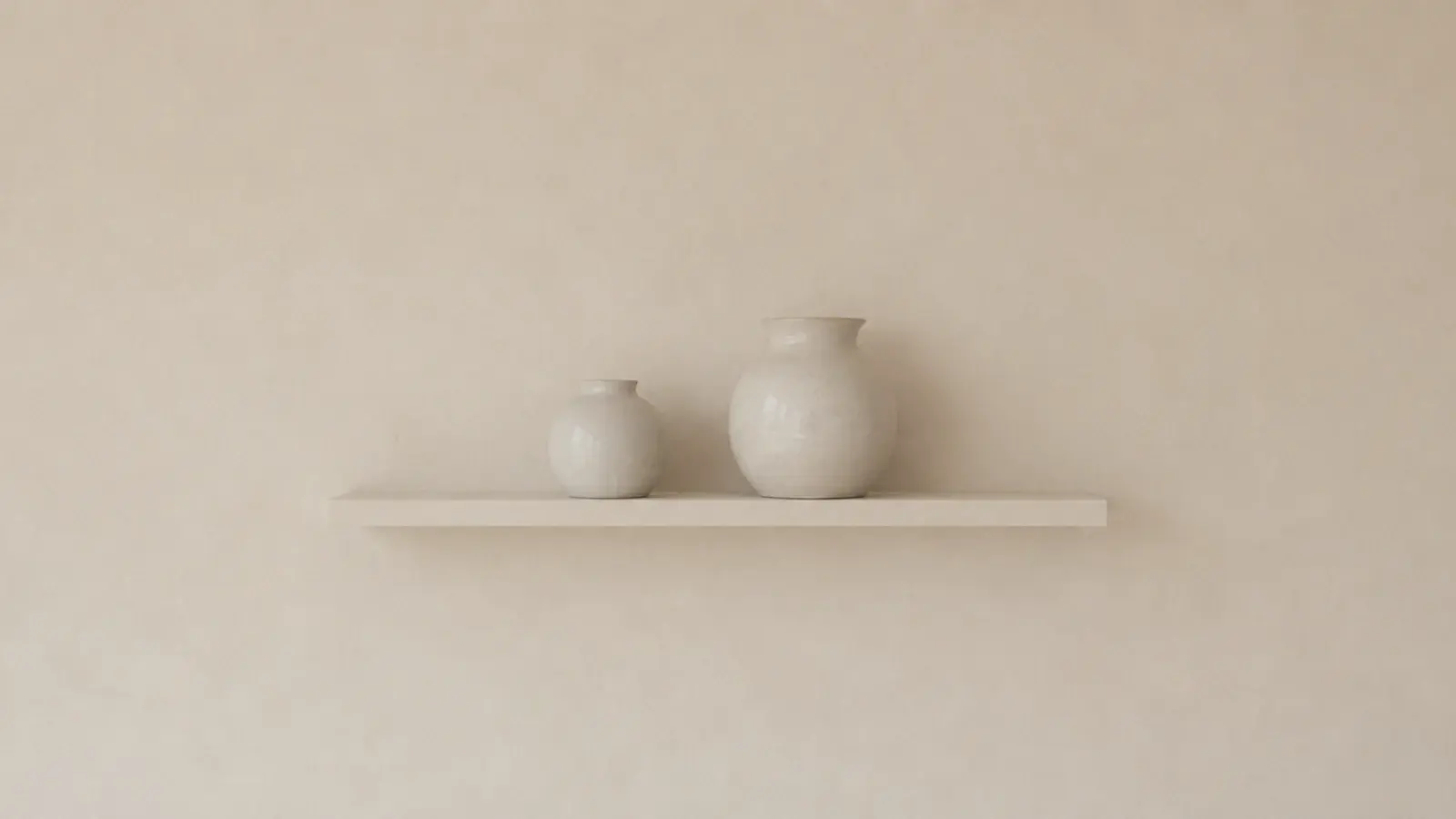pine floating shelf repainted the wall color and blending into the plaster