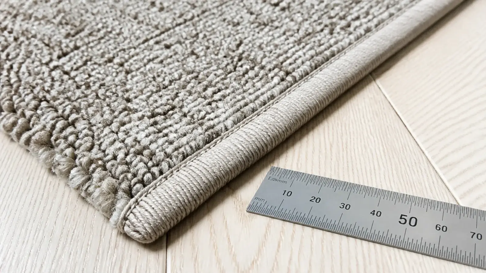 broadloom carpet cut and bound to an exact non standard rug size