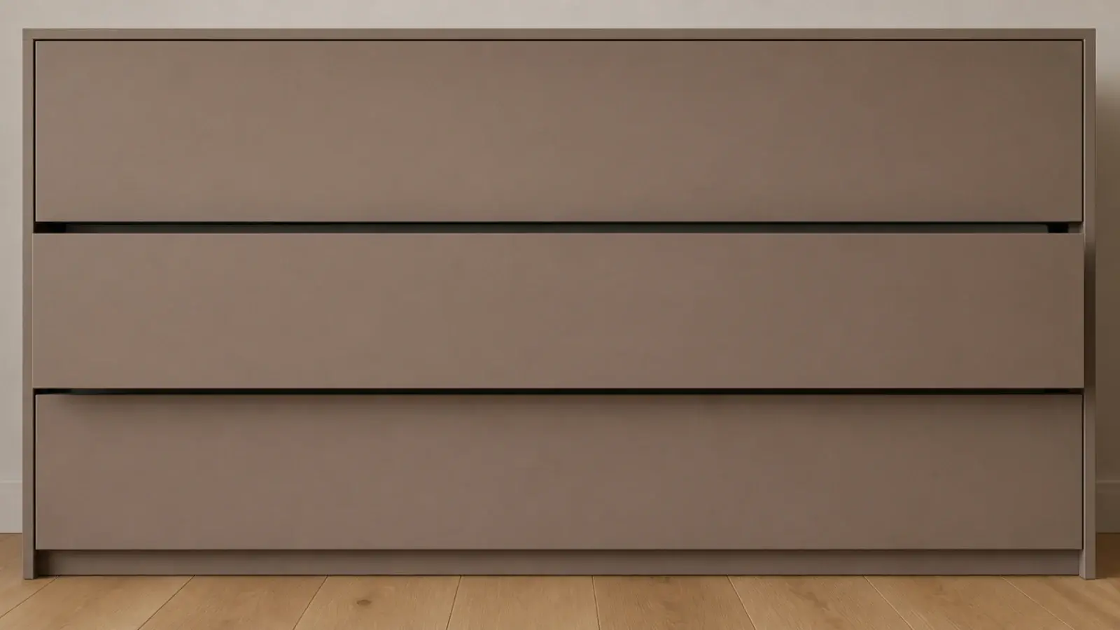flat modern shoe cabinet fronts with push latch and no visible hardware