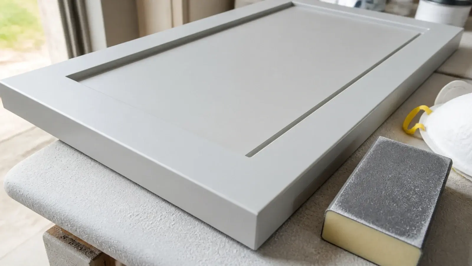 painted medium density fibreboard door with a perfectly smooth face