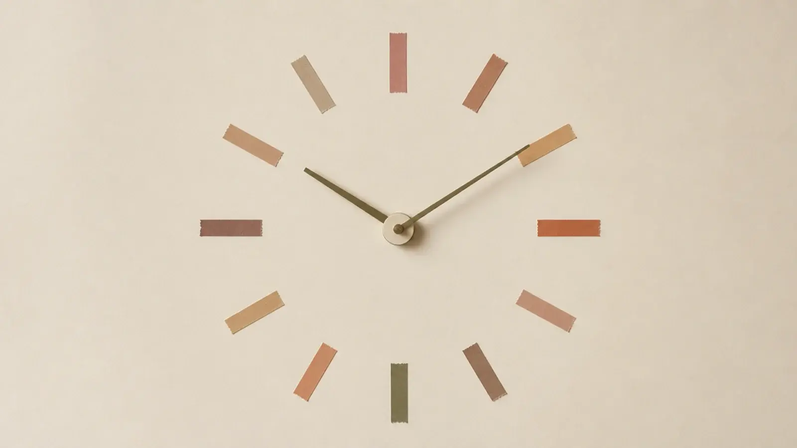 washi tape markers laid in a circle around a small movement