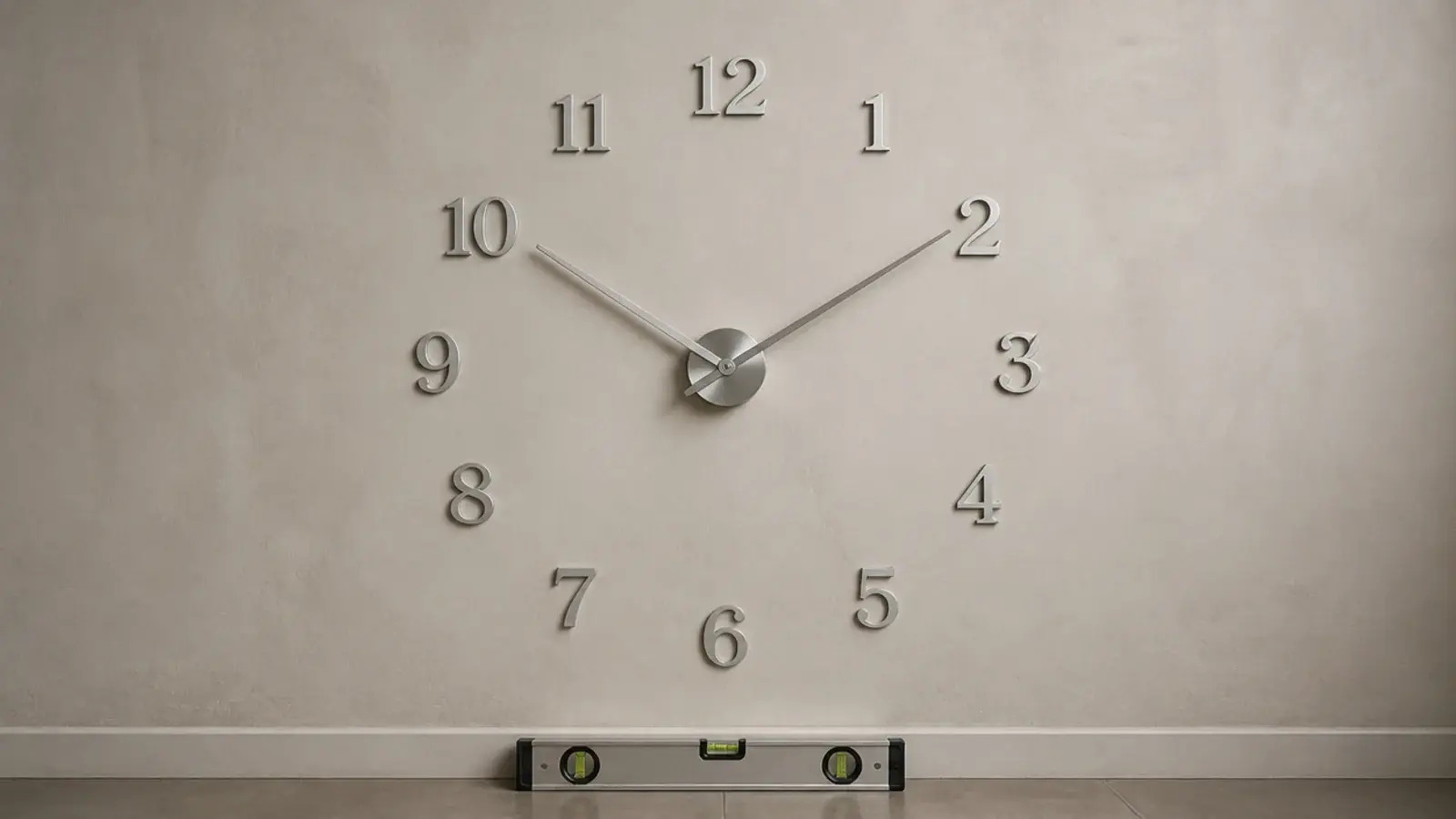 metal house numbers arranged in a circle as clock numerals