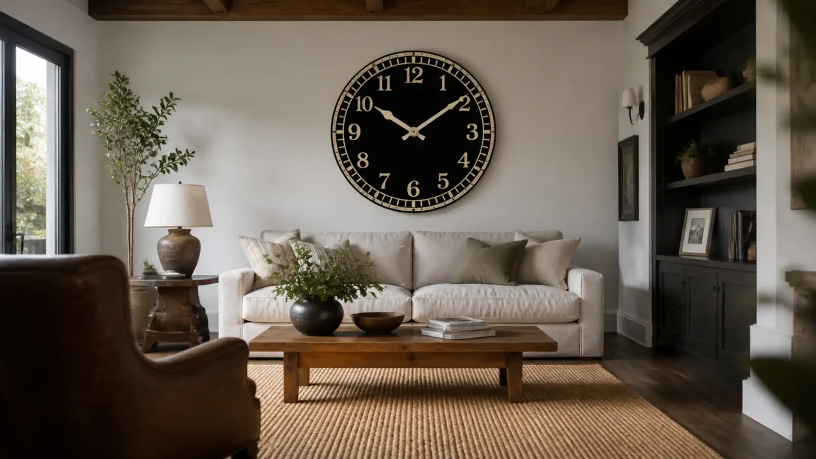 high contrast black and bone dial legible across a wide room