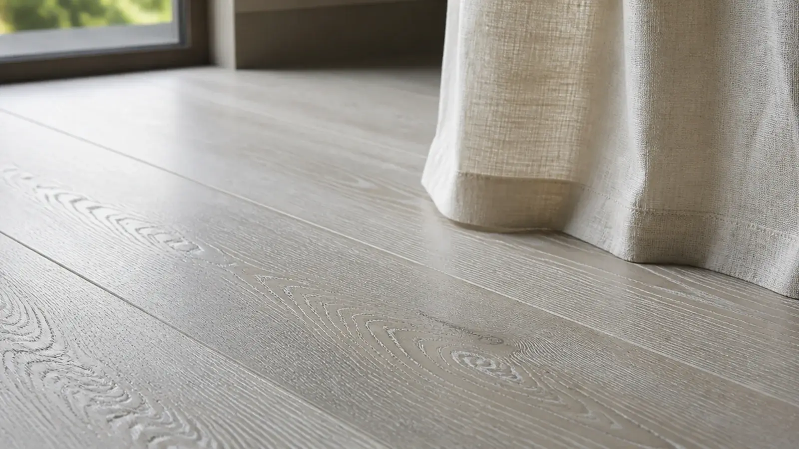 limed grey boards where white pigment sits inside the open grain