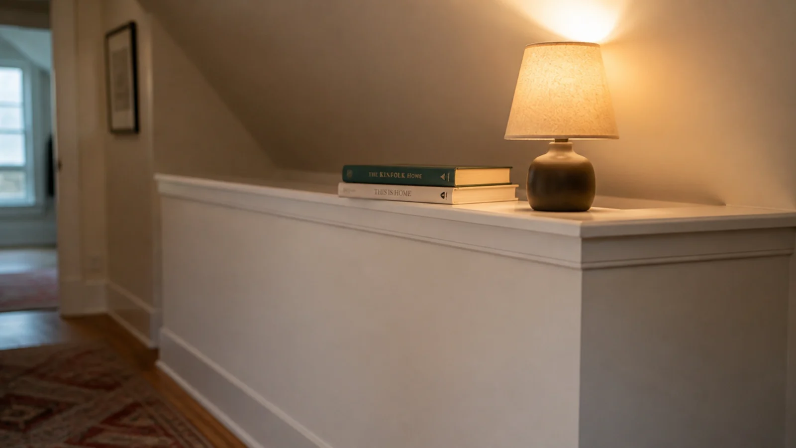 knee wall built at the point a sloping ceiling reaches waist height