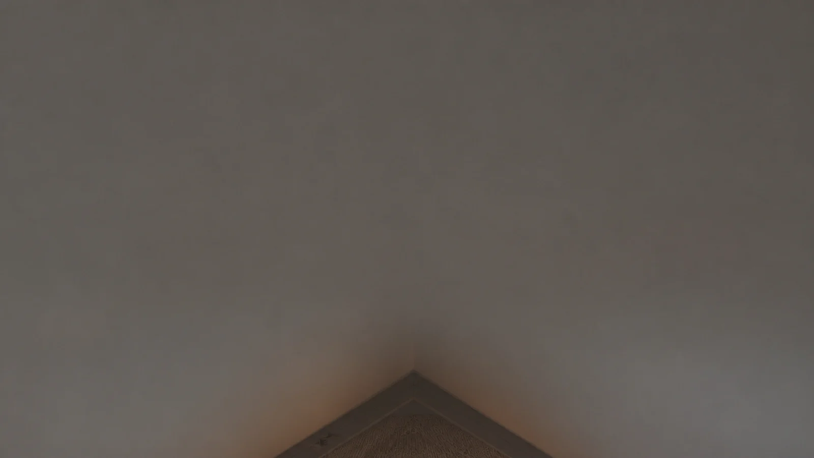 vertical view of a low attic bedroom with short ceilings and a floor bed