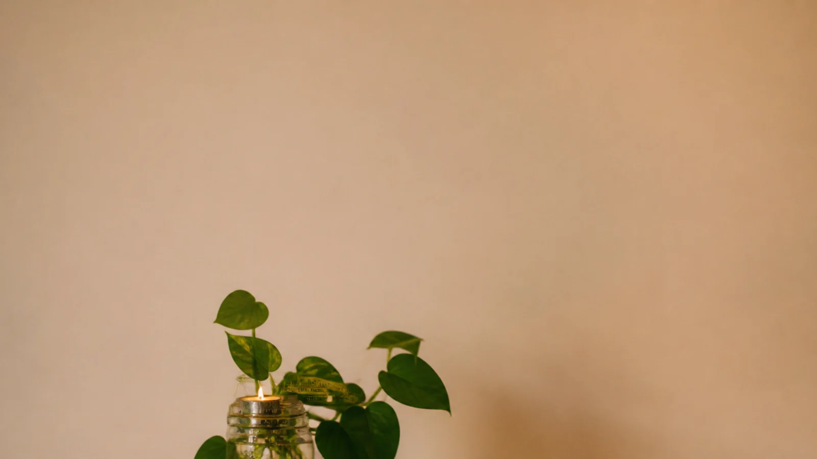 tall budget bedside table decor ideas view with jar cuttings and candle
