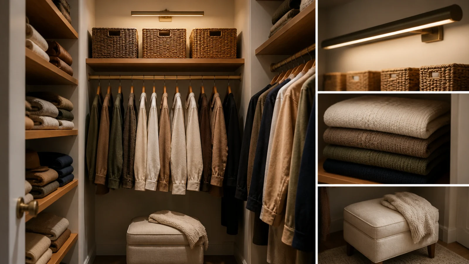 Small Walk-In Closet Ideas — cozy decorating ideas from Name Chuckle