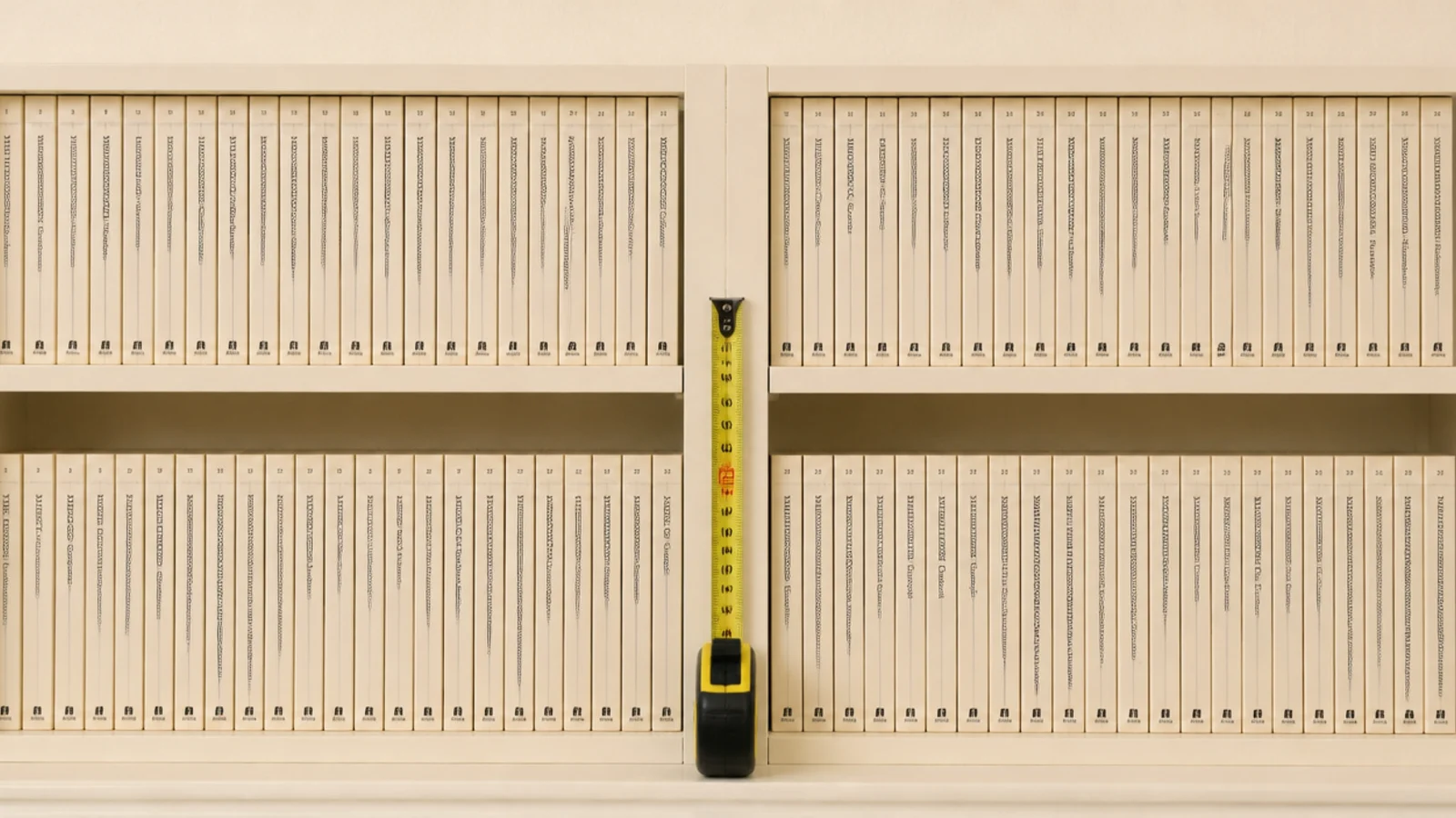 dedicated paperback shelf set at ten inches of clear height