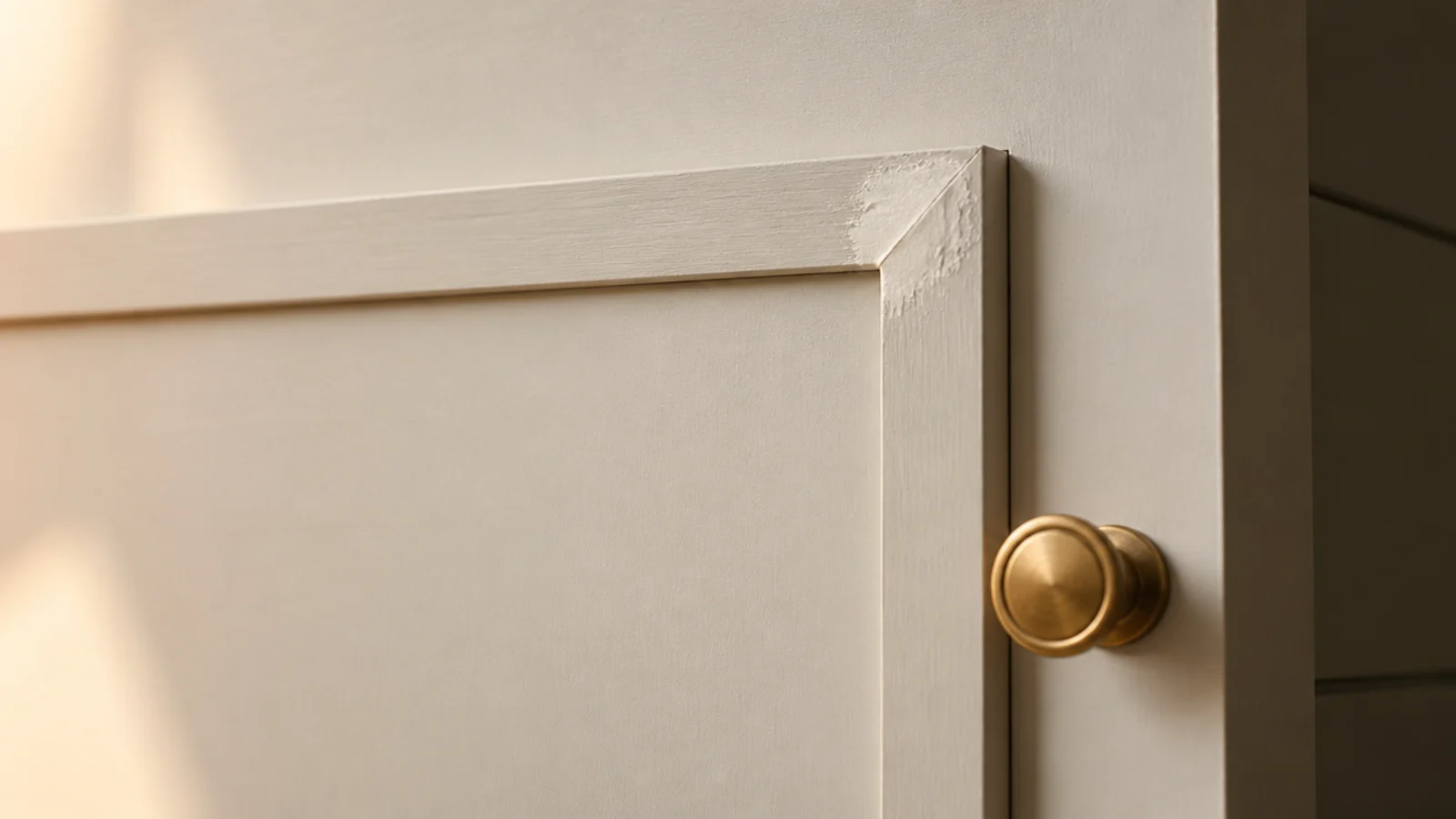 flat cabinet doors upgraded with applied shaker trim on budget built-ins