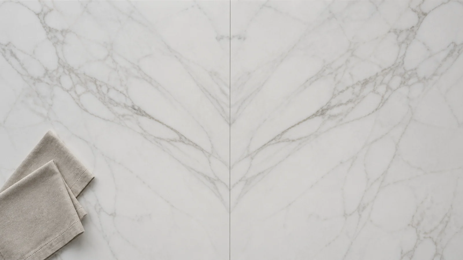 marble veining mirrored symmetrically across a central seam line