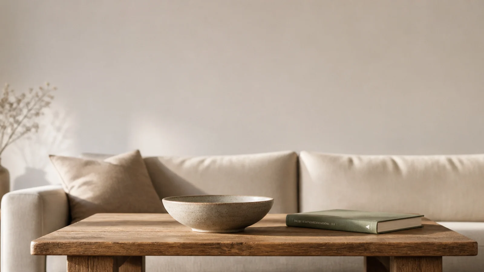 tall simple center table living room view with bare top and single bowl