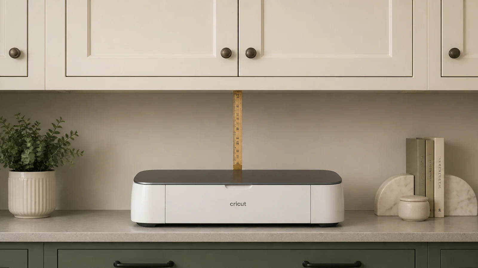 coffee machine under upper cabinets with eighteen inches of clearance